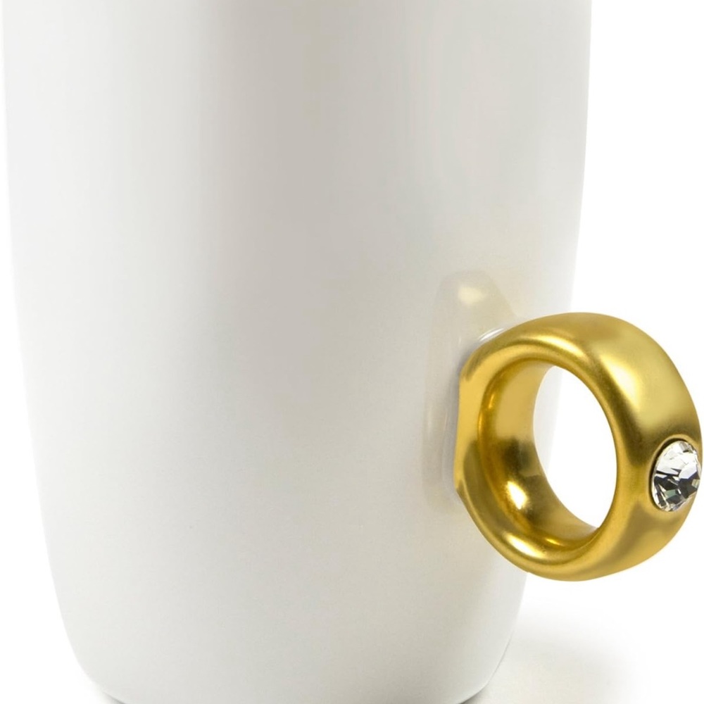 NEW mug with 2 carat handle in gift box